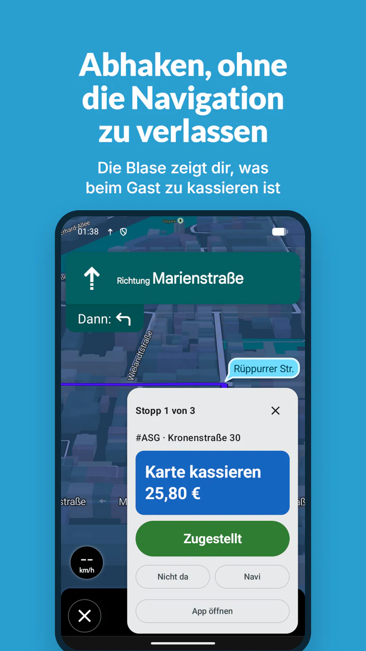 Abhaken, ohne die Navigation zu verlassen