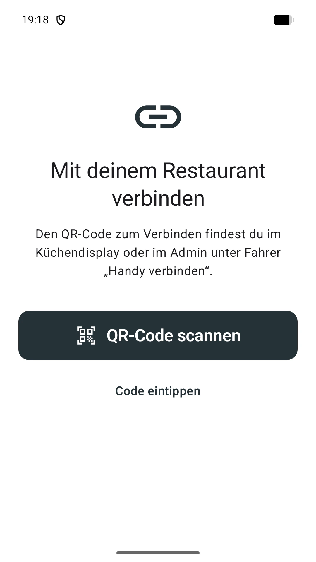 Eatbase Fahrer: Verbinden